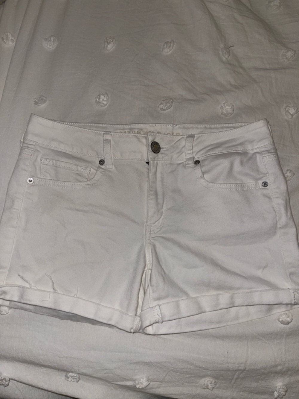 American eagle outfitters stretch  White Denim Shorts